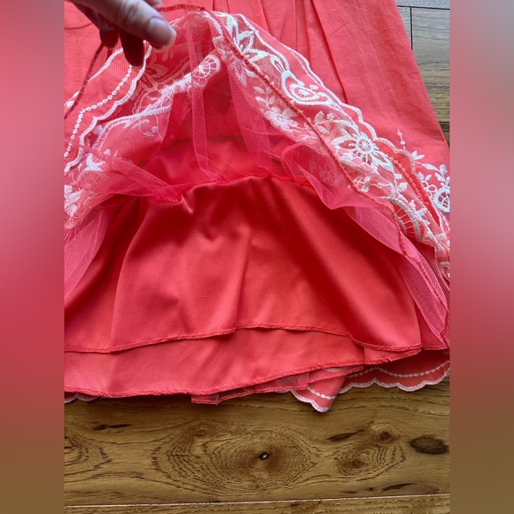 Dillards Jodi Kristopher Strapless Coral Dress Size 5 - Picture 4 of 11